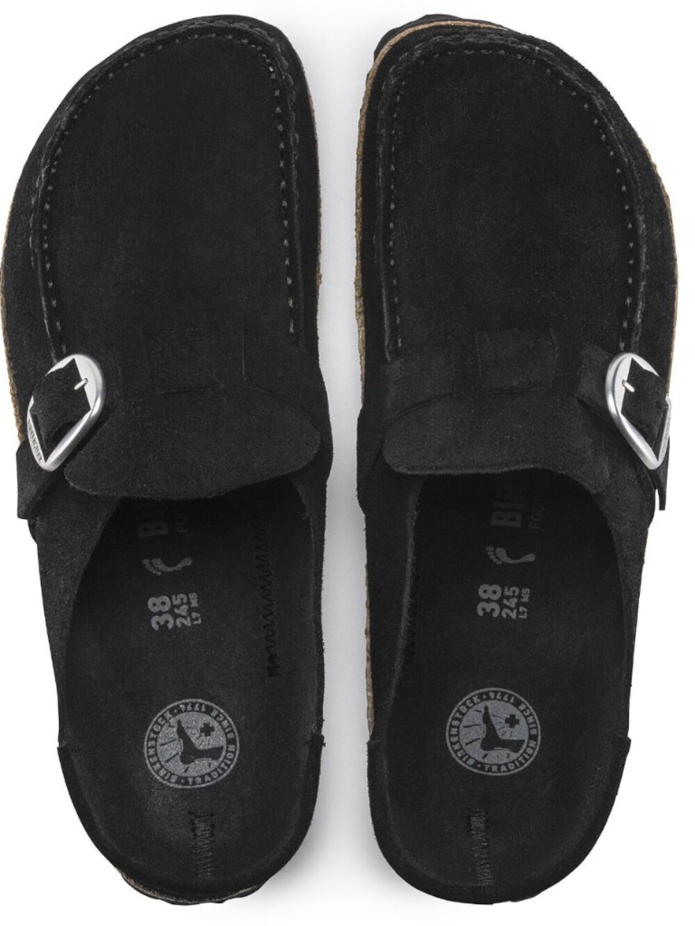 Birkenstock Buckley Suede Clog Black 39/8-8.5
